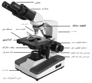 اجزای میکروسکوپ بیولوژی