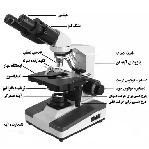اجزای میکروسکوپ بیولوژی